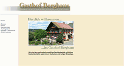 Desktop Screenshot of gasthof-berghaus.de